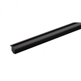 Perfil de Embutir LED Archi Recuado Linear 1 Metro Alto IRC>93 Lente Preta 2700K Quente 37W 24V Alumínio Preto | Stella STH20993PTO/27