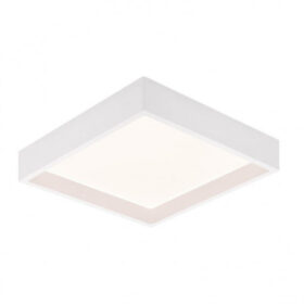 Plafon de Sobrepor LED Deep Recuado Quadrado 4000K Neutro 24W Bivolt 25,3x25,3cm Policarbonato Branco | Stella STH20904BR/40
